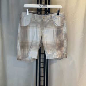 Horny Toad Women's Tan Plaid Bermudas